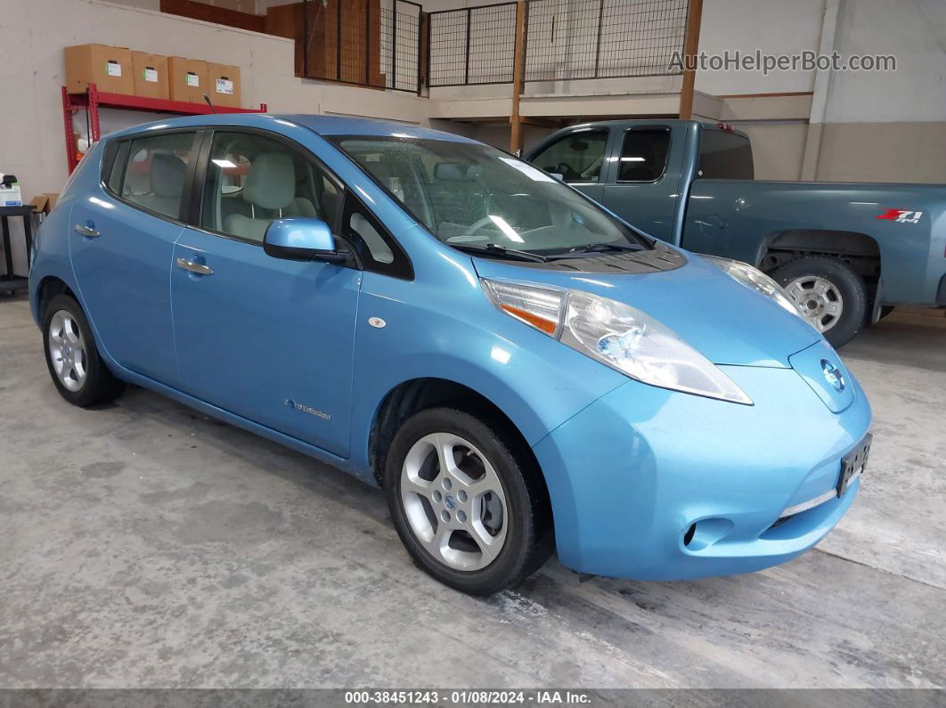 2011 Nissan Leaf Sl Light Blue vin: JN1AZ0CP0BT003651