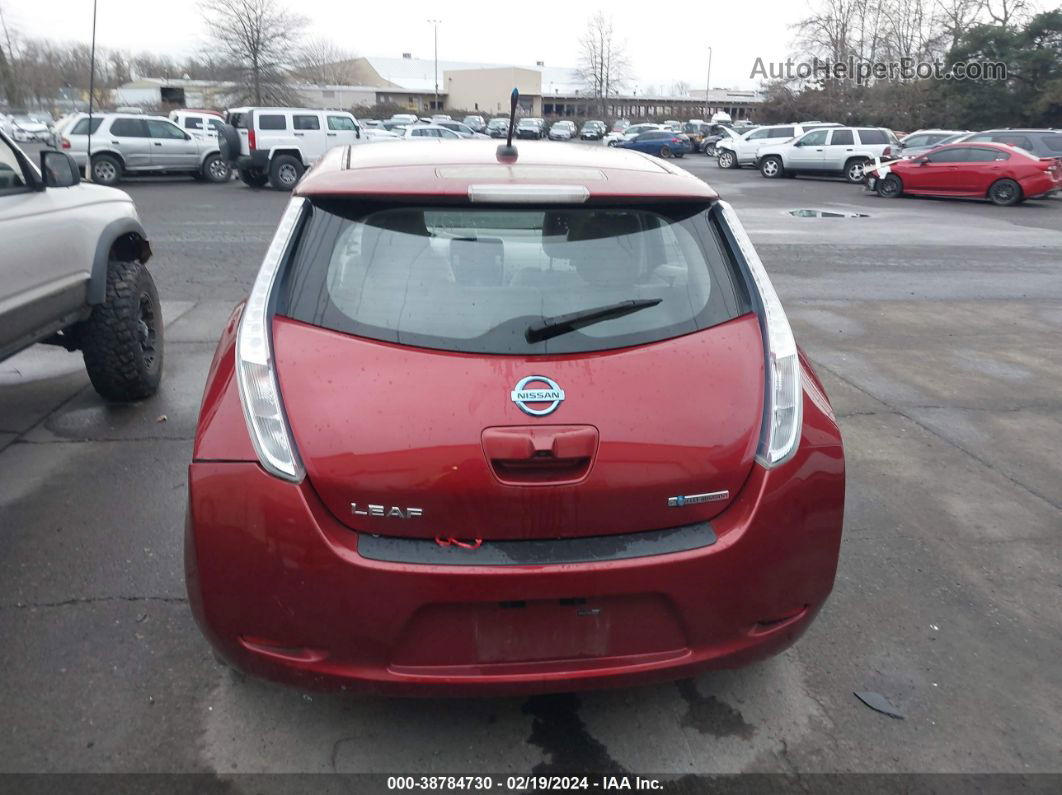 2011 Nissan Leaf Sl Maroon vin: JN1AZ0CP0BT004301