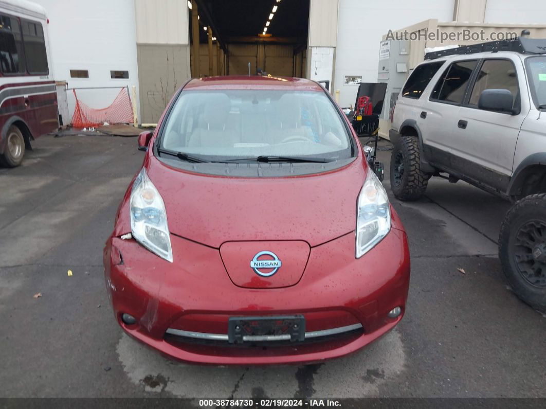 2011 Nissan Leaf Sl Maroon vin: JN1AZ0CP0BT004301