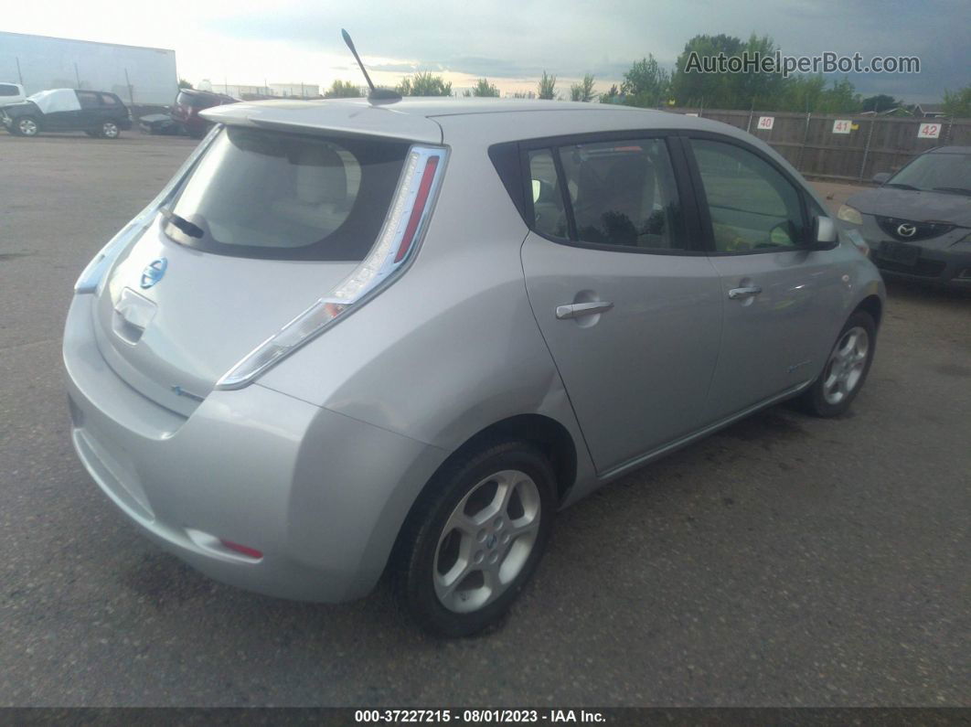 2011 Nissan Leaf Sl Silver vin: JN1AZ0CP0BT004671