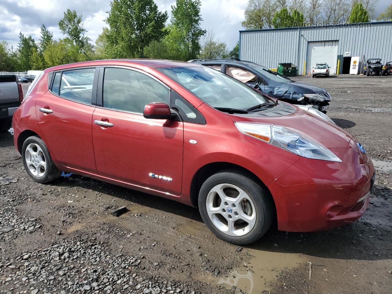 2011 Nissan Leaf Sv Red vin: JN1AZ0CP0BT005142