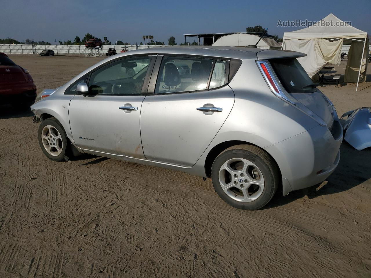 2011 Nissan Leaf Sv Silver vin: JN1AZ0CP0BT007263