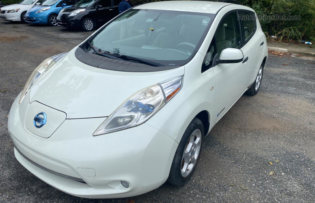 2011 Nissan Leaf Sv White vin: JN1AZ0CP0BT008607