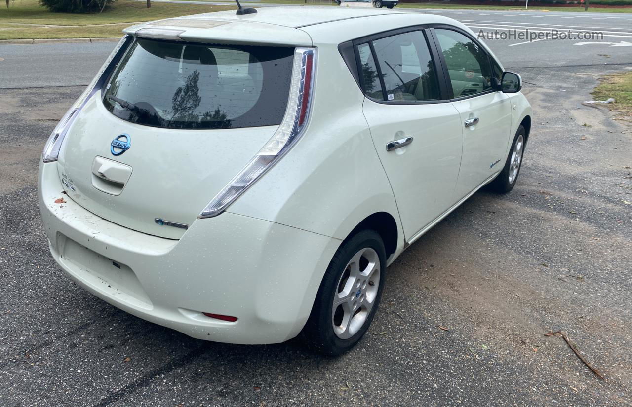 2011 Nissan Leaf Sv White vin: JN1AZ0CP0BT008607