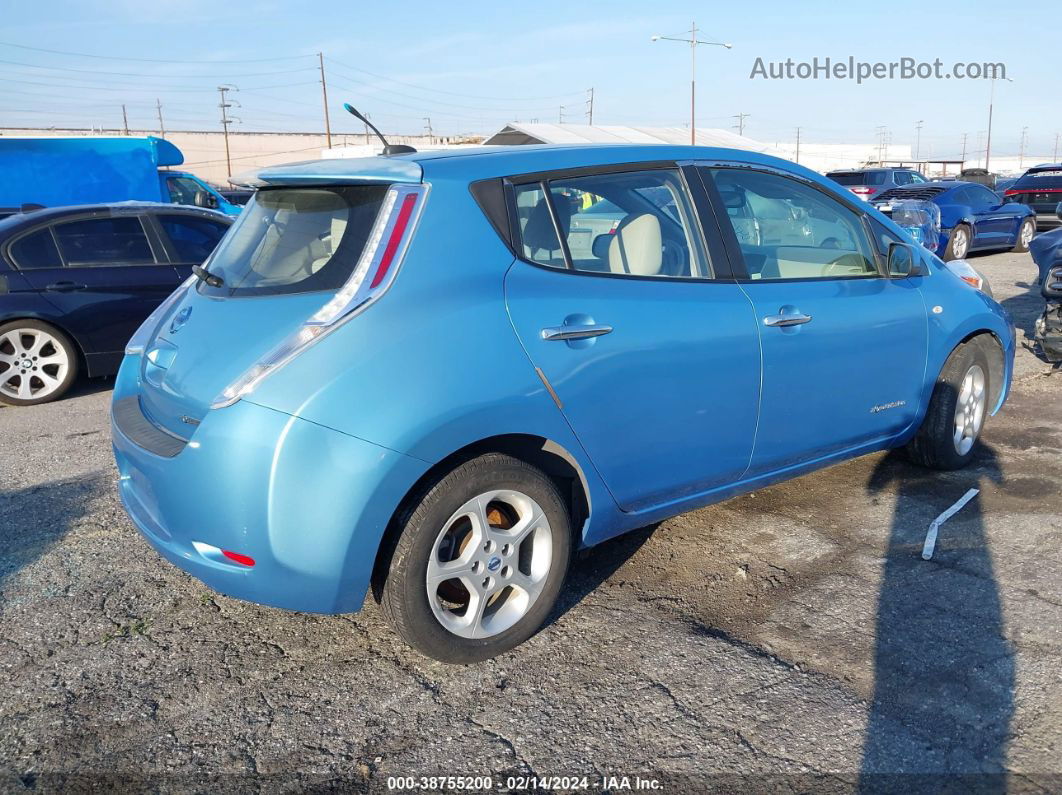 2011 Nissan Leaf Sl Blue vin: JN1AZ0CP0BT009711