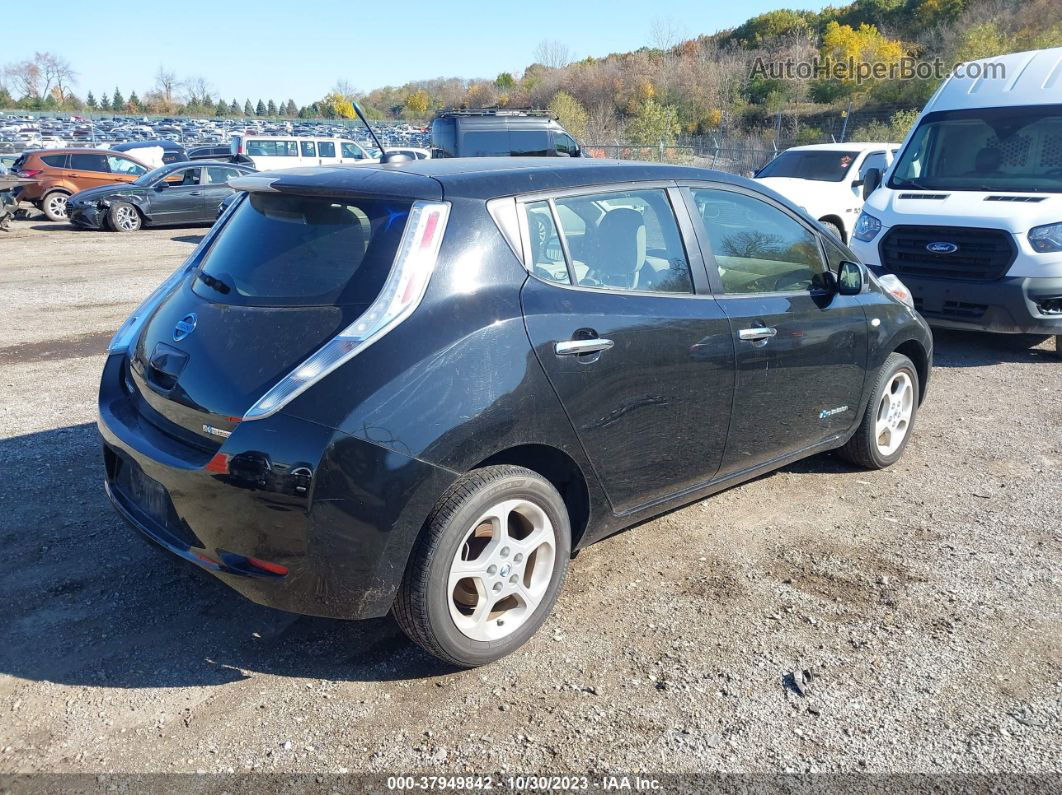 2011 Nissan Leaf Sl Black vin: JN1AZ0CP1BT003741