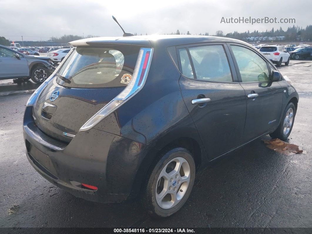 2011 Nissan Leaf Sl Black vin: JN1AZ0CP1BT007661