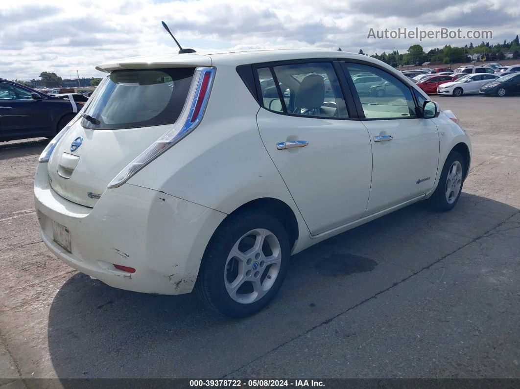 2011 Nissan Leaf Sv White vin: JN1AZ0CP1BT008566