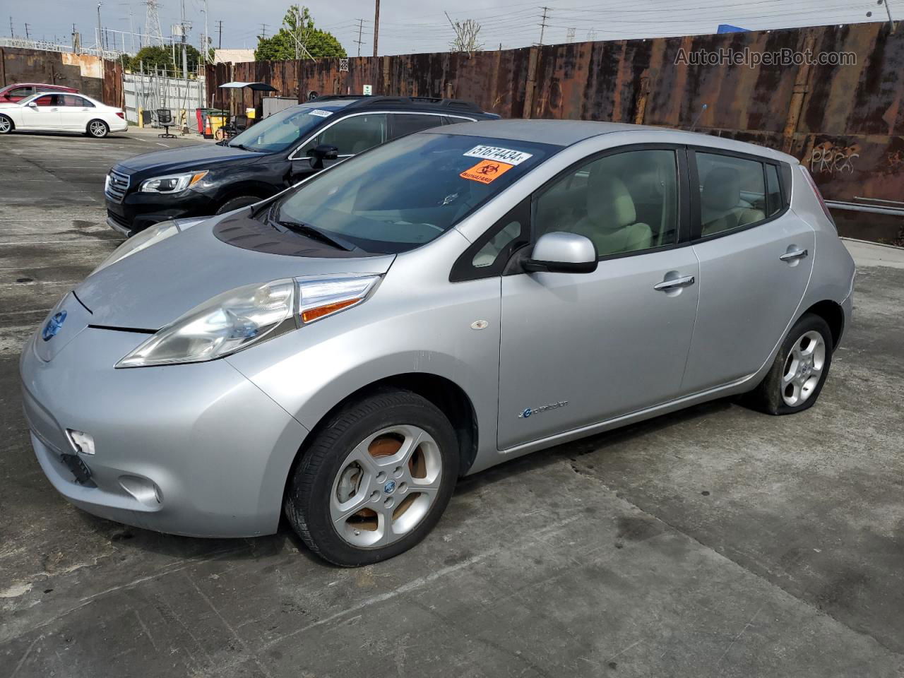 2011 Nissan Leaf Sv Silver vin: JN1AZ0CP2BT002355