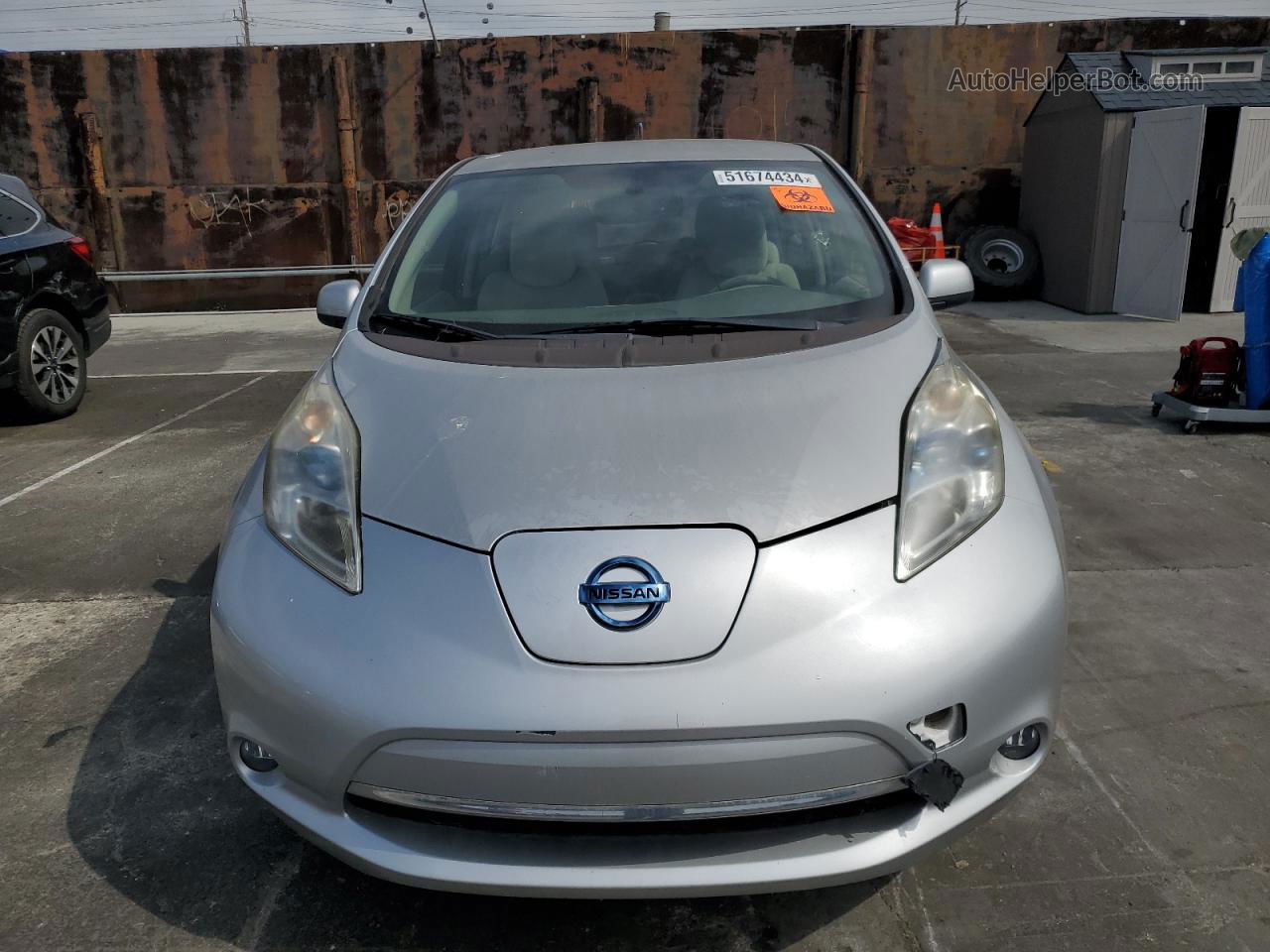 2011 Nissan Leaf Sv Silver vin: JN1AZ0CP2BT002355