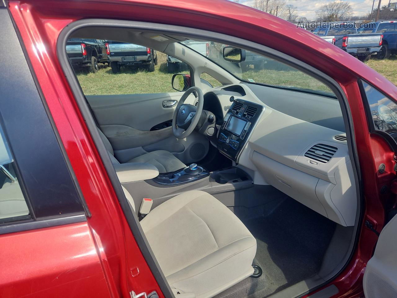 2011 Nissan Leaf Sv Red vin: JN1AZ0CP2BT003571