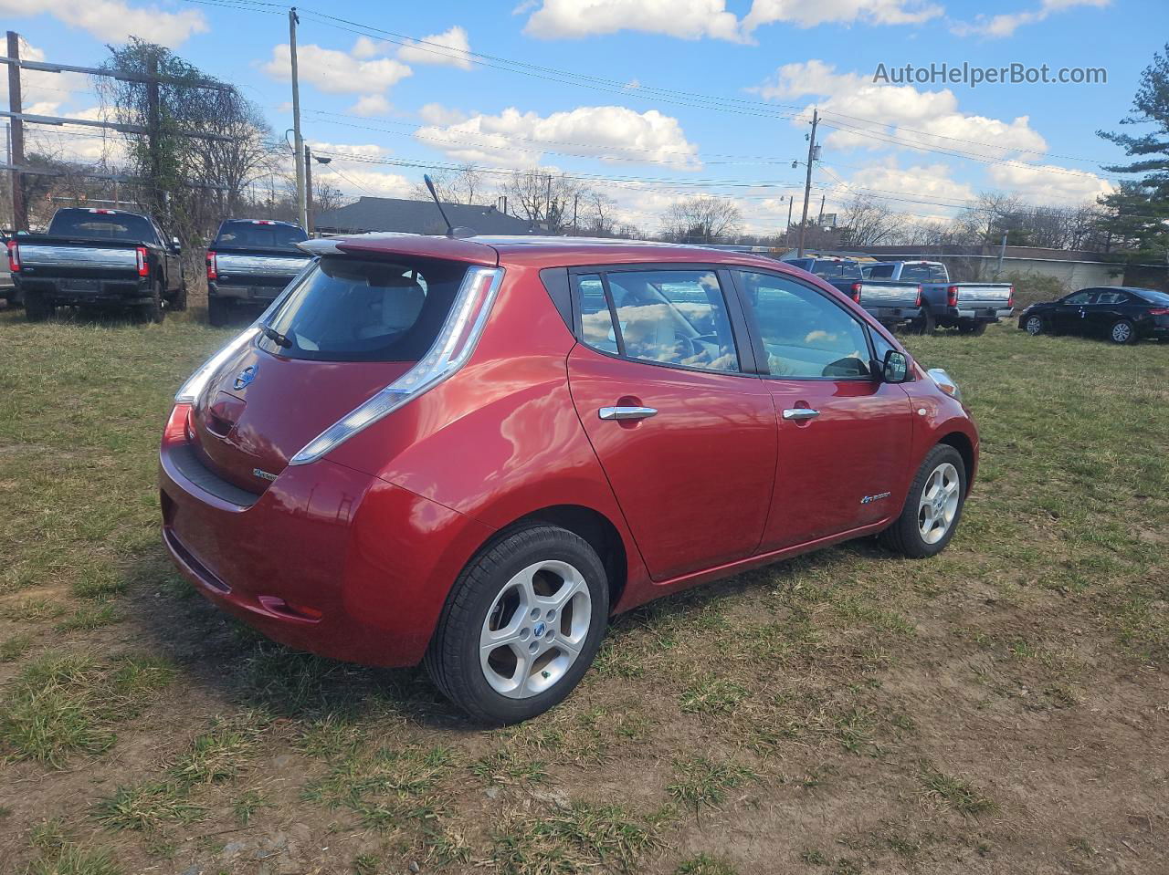 2011 Nissan Leaf Sv Red vin: JN1AZ0CP2BT003571