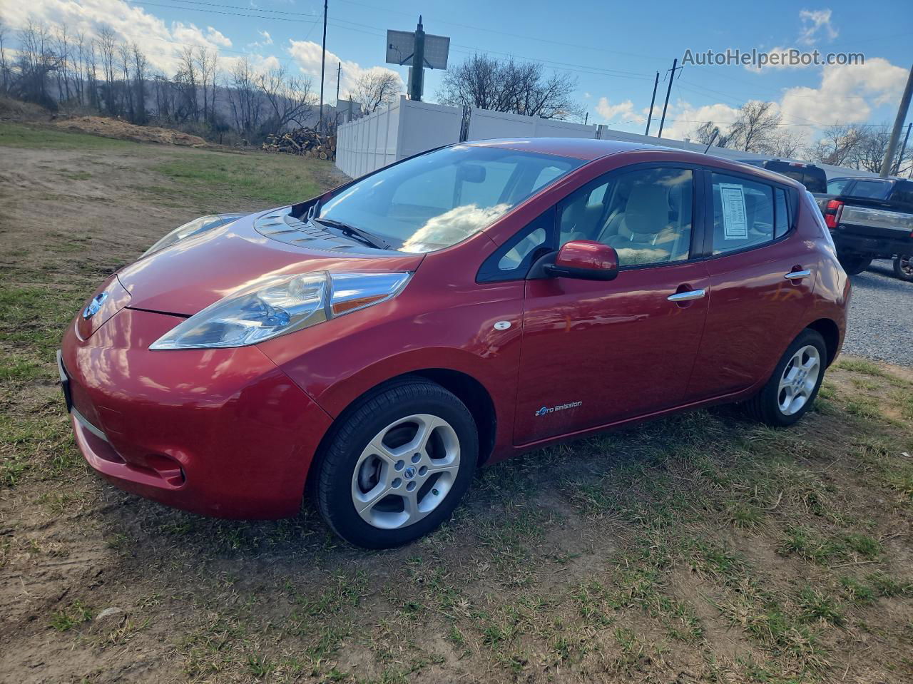 2011 Nissan Leaf Sv Red vin: JN1AZ0CP2BT003571