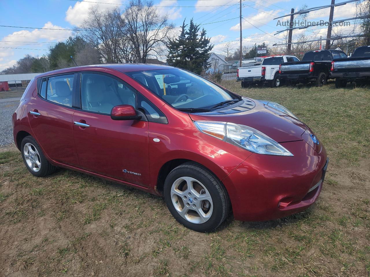 2011 Nissan Leaf Sv Red vin: JN1AZ0CP2BT003571