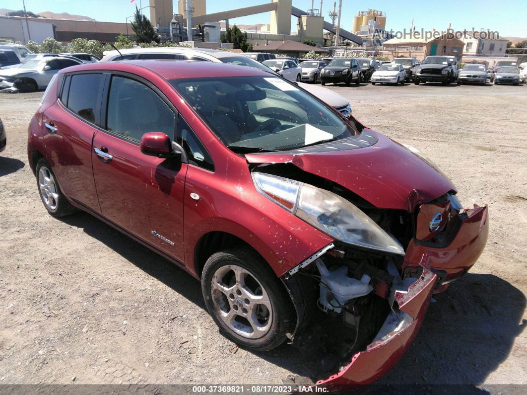 2011 Nissan Leaf Sl Red vin: JN1AZ0CP2BT006051