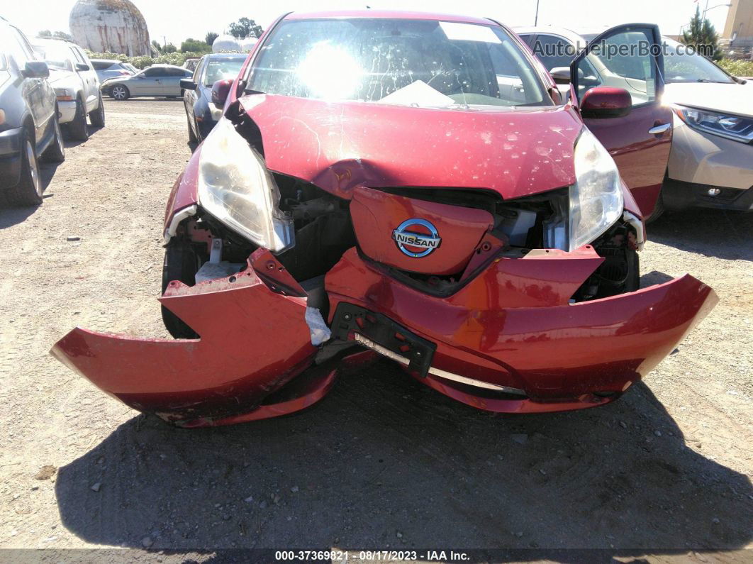 2011 Nissan Leaf Sl Red vin: JN1AZ0CP2BT006051