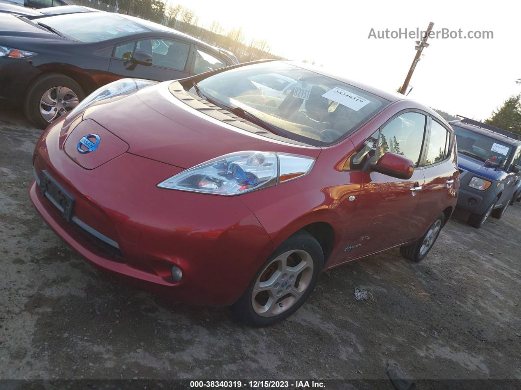 2011 Nissan Leaf Sl Красный vin: JN1AZ0CP2BT007670