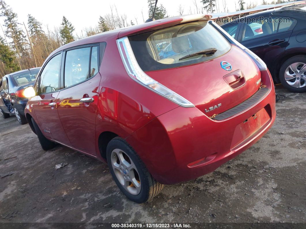 2011 Nissan Leaf Sl Red vin: JN1AZ0CP2BT007670