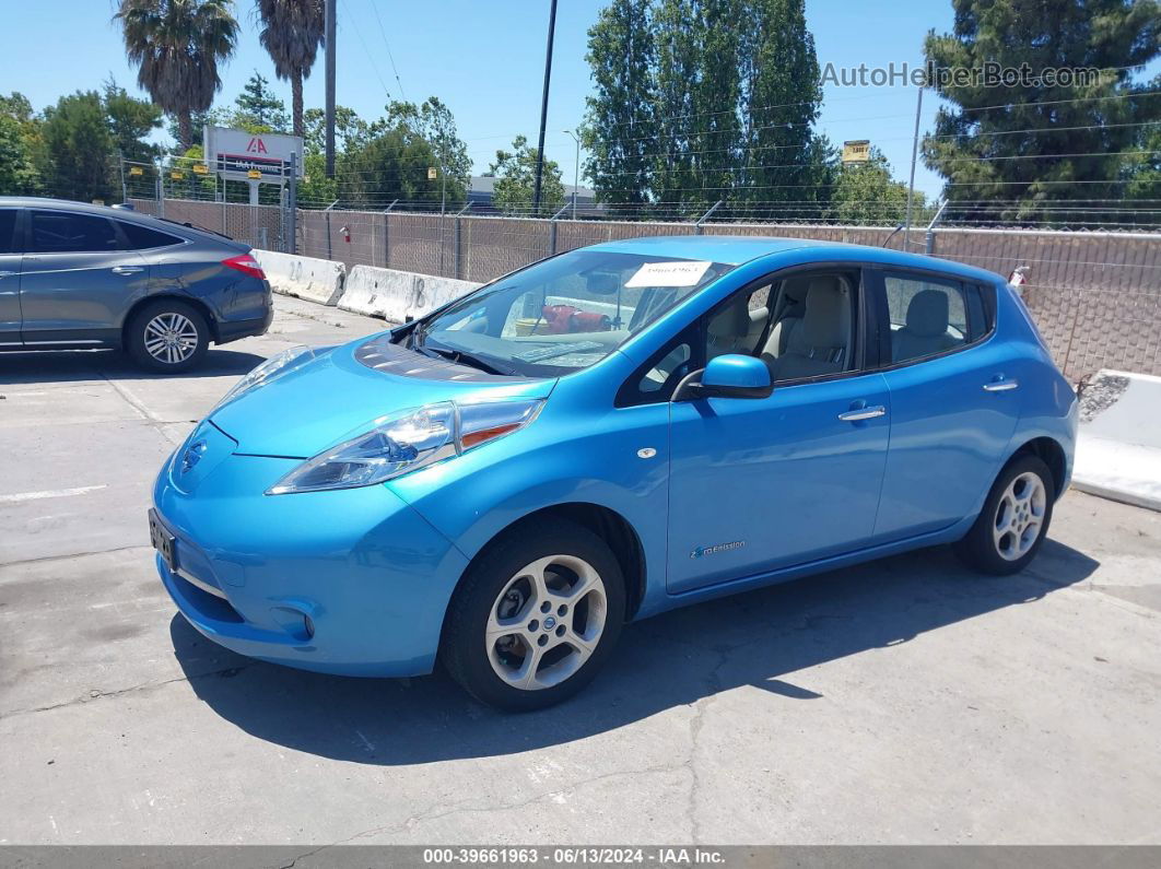 2011 Nissan Leaf Sl Blue vin: JN1AZ0CP2BT007782