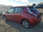 2011 Nissan Leaf Sv Maroon vin: JN1AZ0CP2BT008544