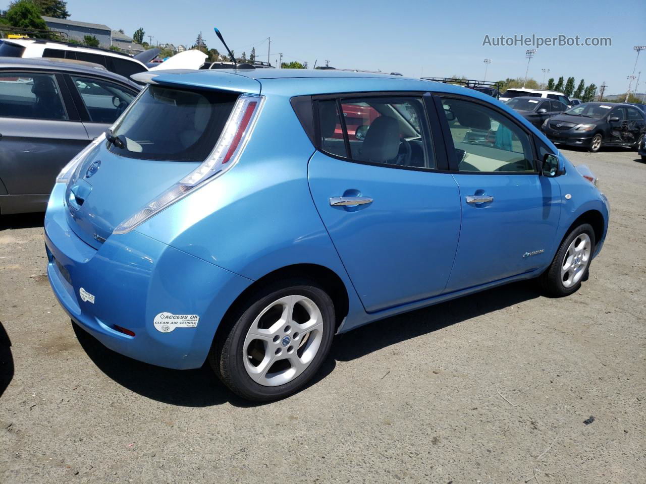 2011 Nissan Leaf Sv Blue vin: JN1AZ0CP2BT009662