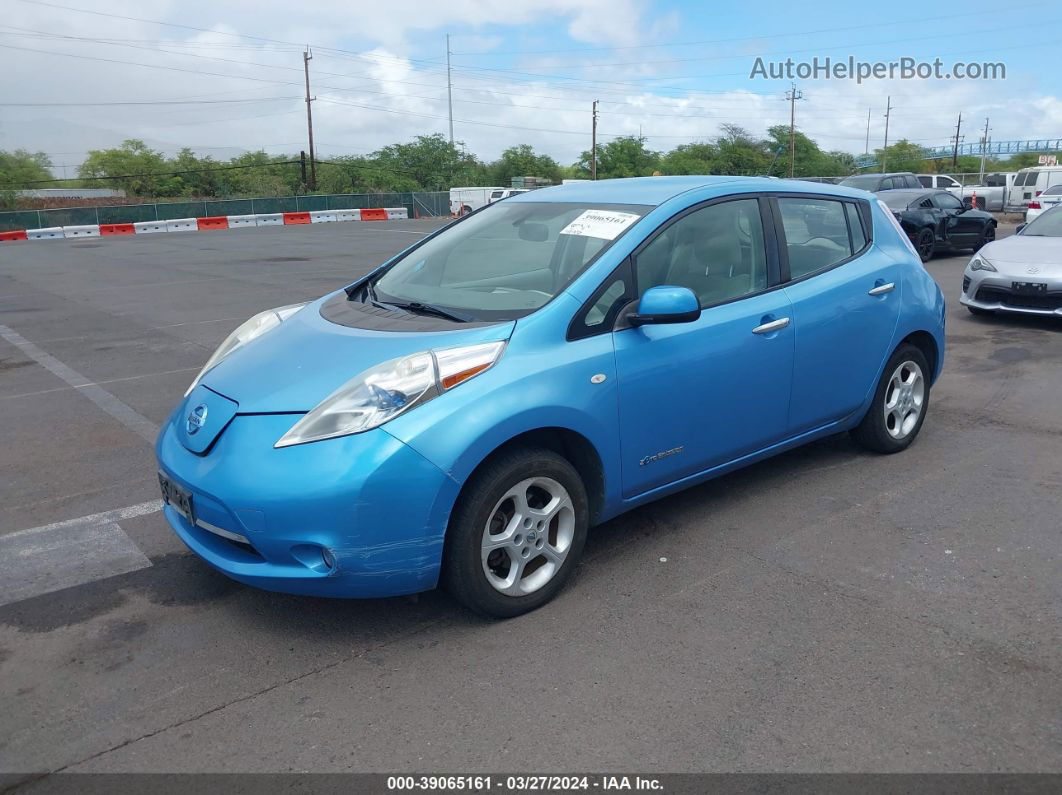 2011 Nissan Leaf Sl Blue vin: JN1AZ0CP3BT001201