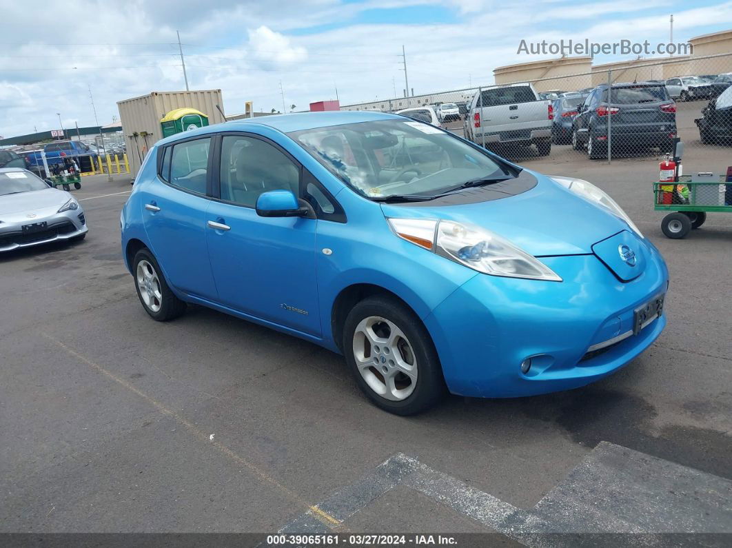 2011 Nissan Leaf Sl Blue vin: JN1AZ0CP3BT001201