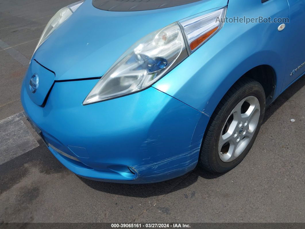 2011 Nissan Leaf Sl Blue vin: JN1AZ0CP3BT001201