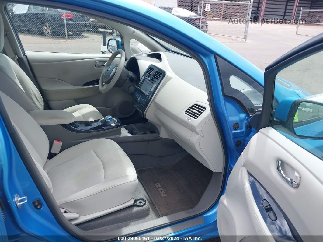 2011 Nissan Leaf Sl Blue vin: JN1AZ0CP3BT001201