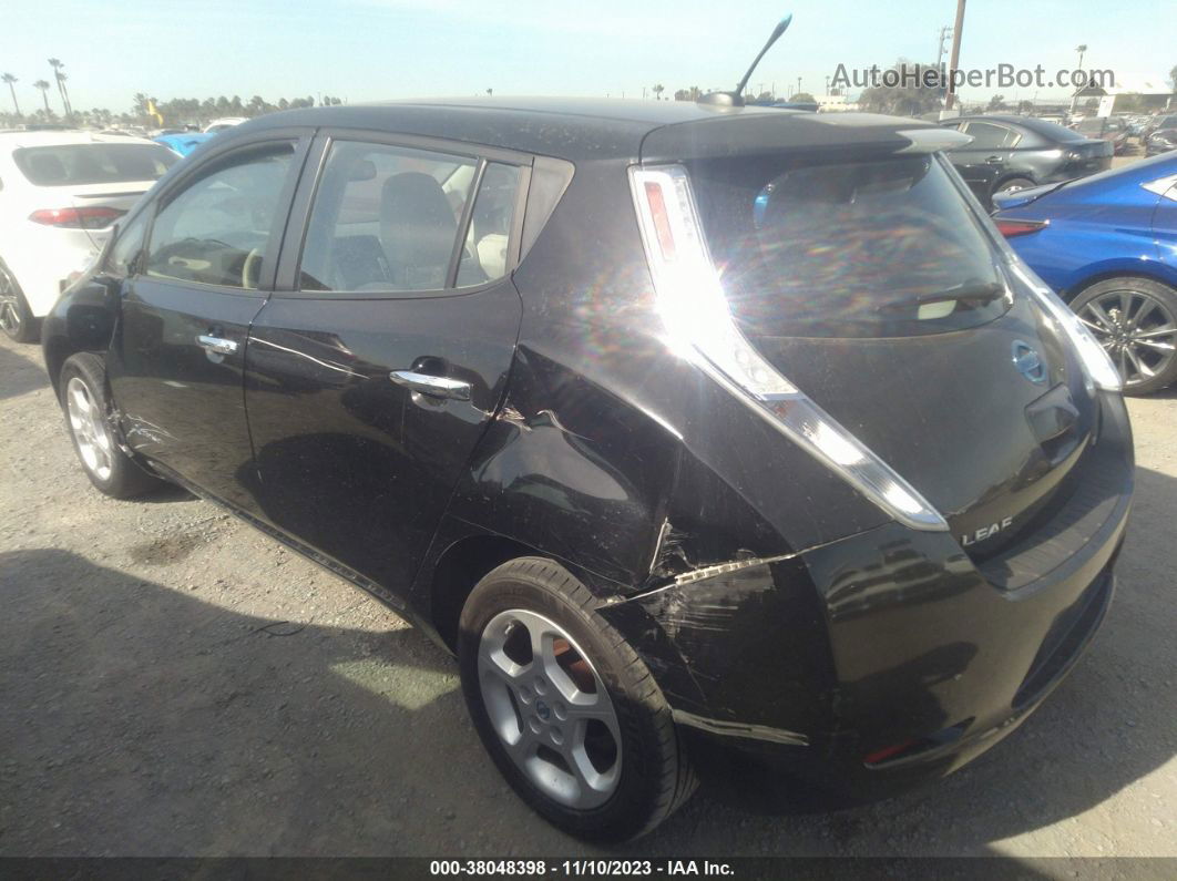 2011 Nissan Leaf Sl Black vin: JN1AZ0CP3BT001490