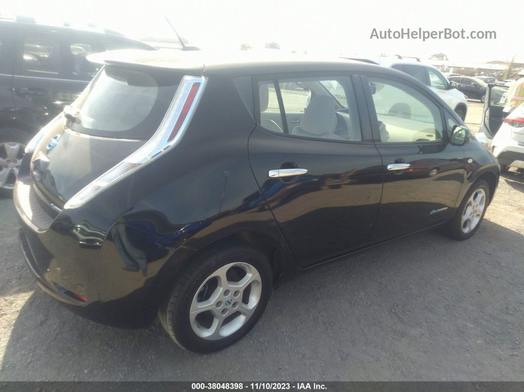 2011 Nissan Leaf Sl Black vin: JN1AZ0CP3BT001490