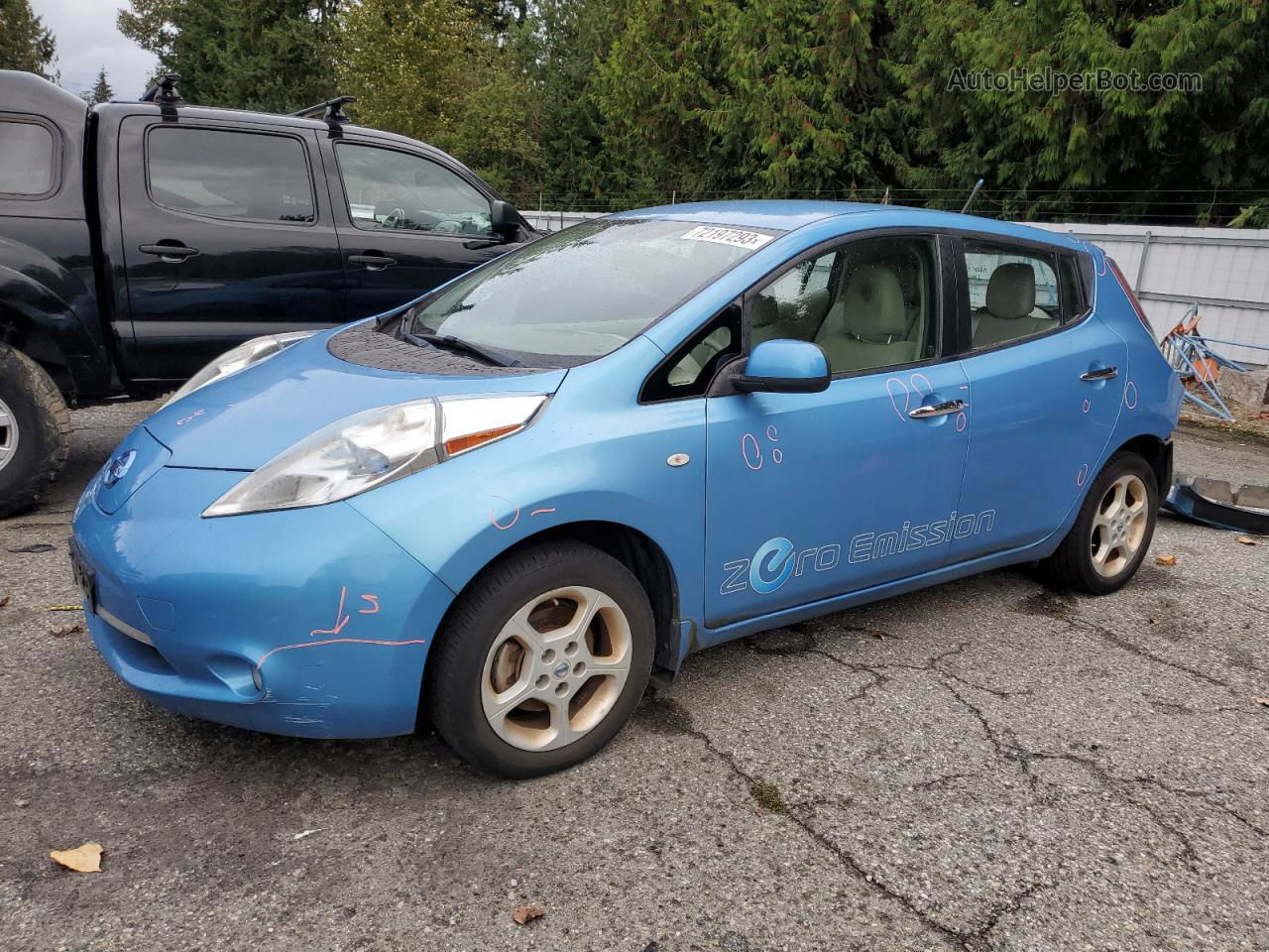 2011 Nissan Leaf Sv Blue vin: JN1AZ0CP3BT001831