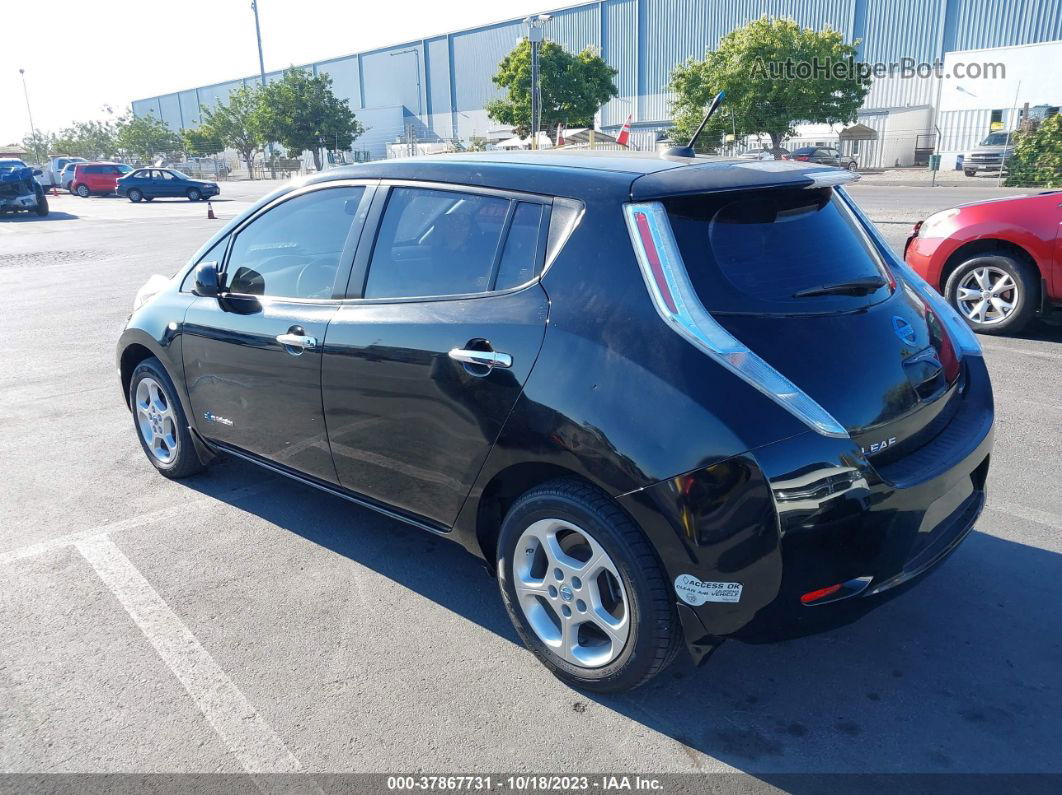 2011 Nissan Leaf Sl Black vin: JN1AZ0CP3BT002140