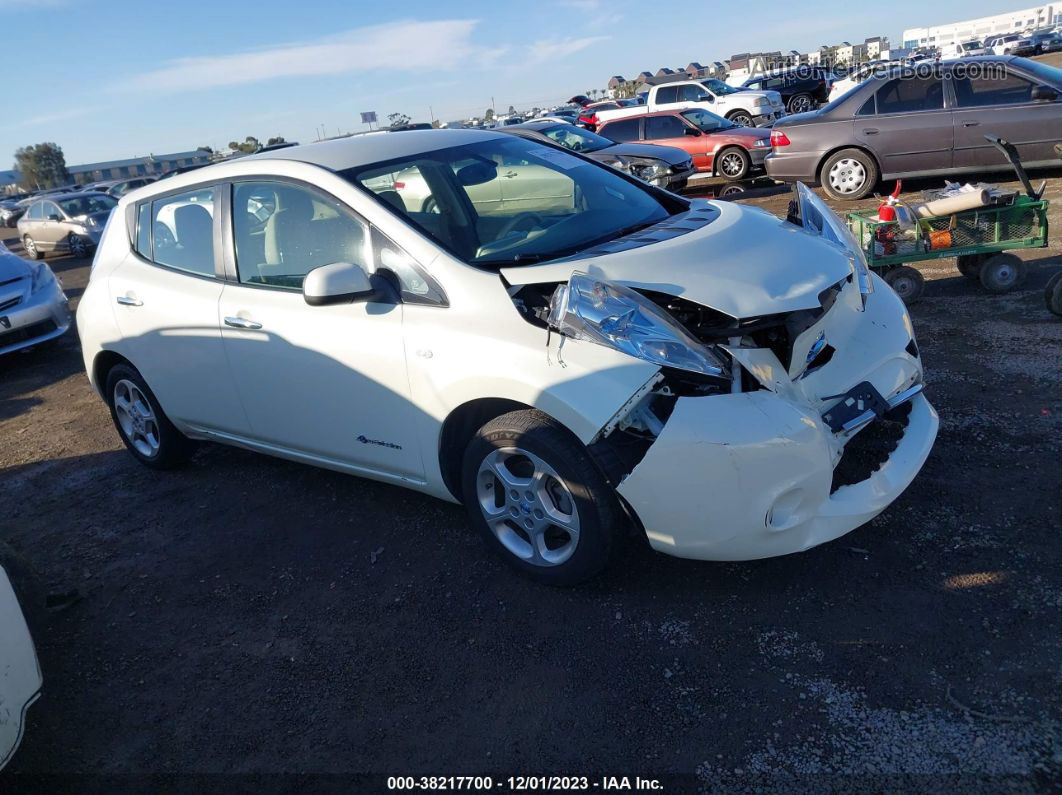 2011 Nissan Leaf Sl White vin: JN1AZ0CP3BT004289