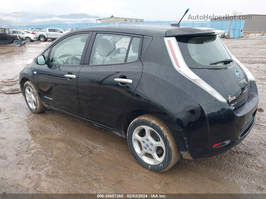 2011 Nissan Leaf Sl Black vin: JN1AZ0CP3BT004633