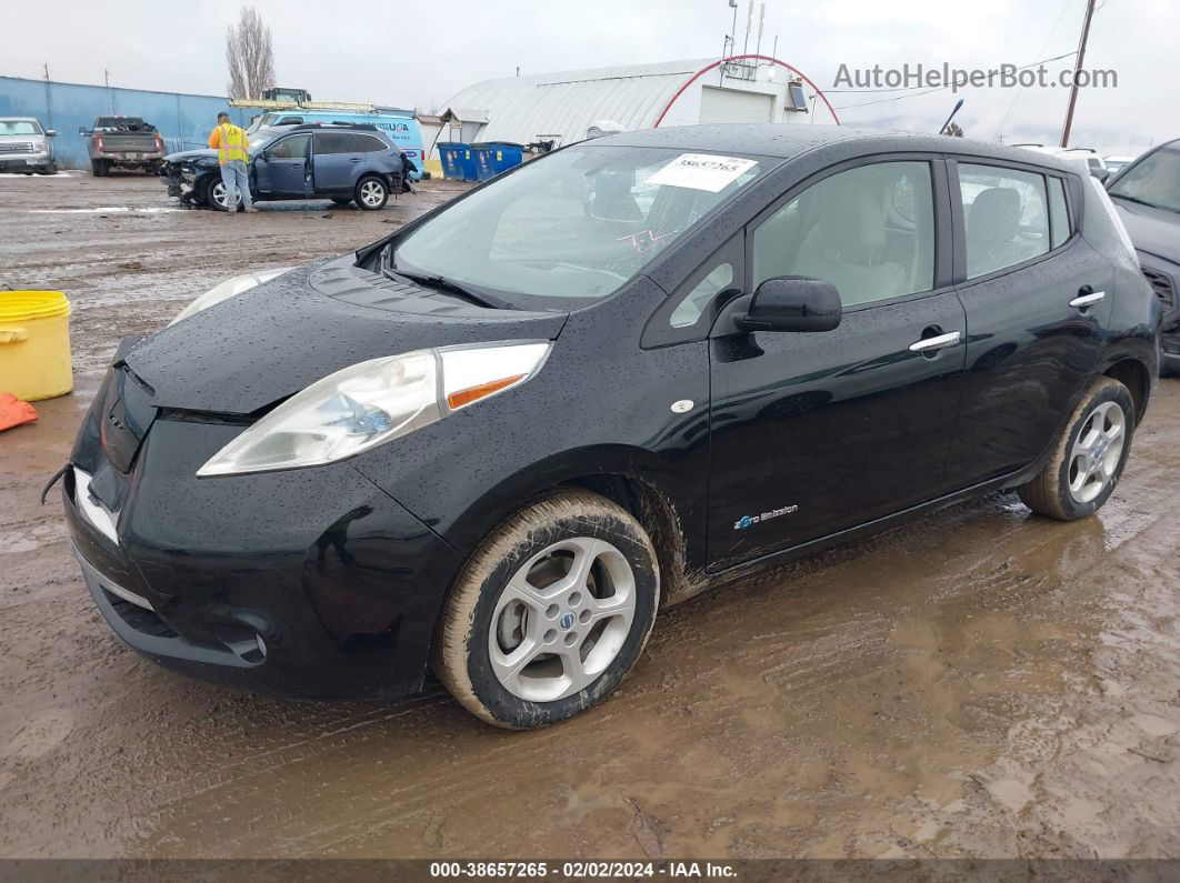 2011 Nissan Leaf Sl Black vin: JN1AZ0CP3BT004633