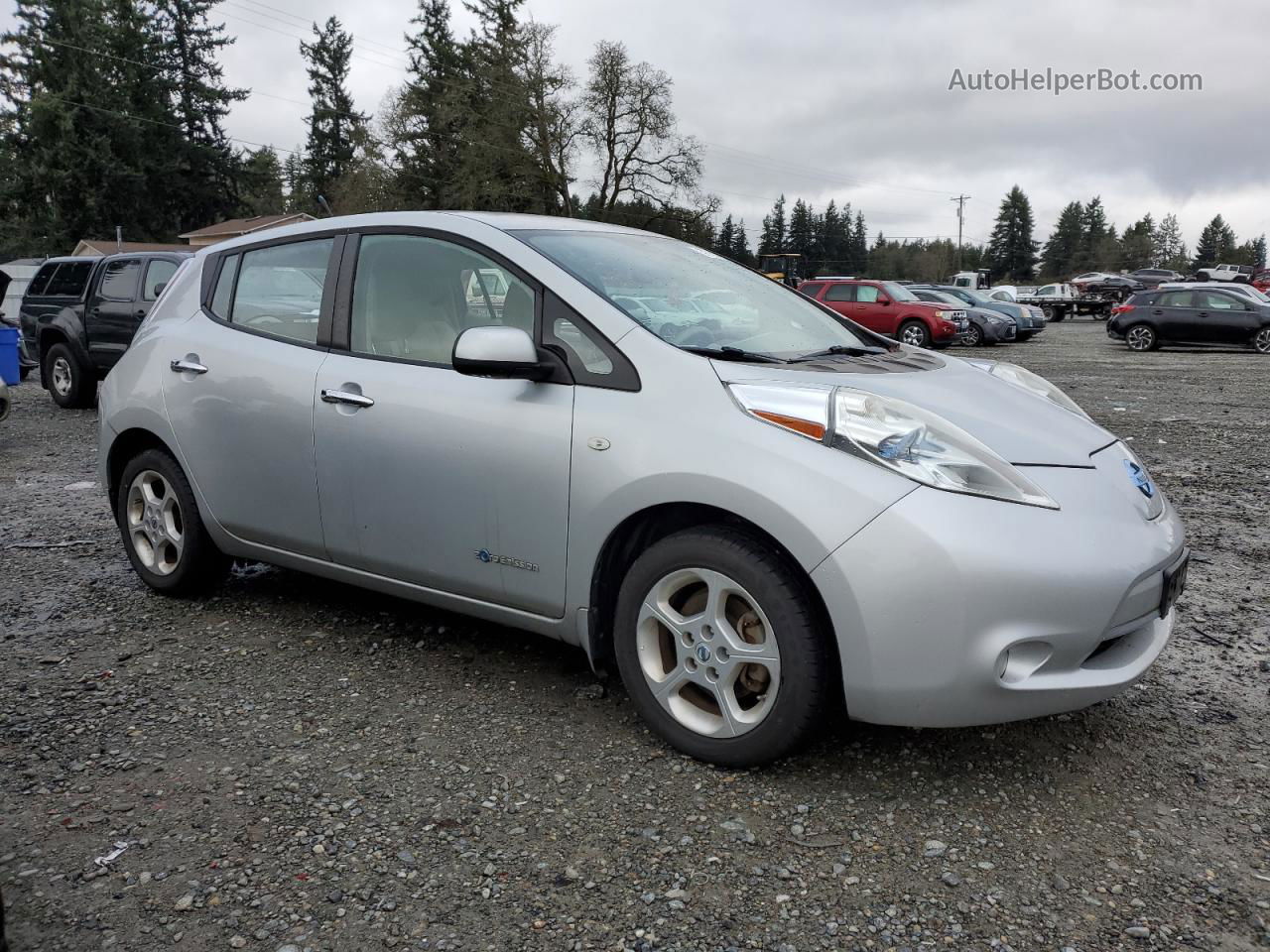 2011 Nissan Leaf Sv Silver vin: JN1AZ0CP3BT006253