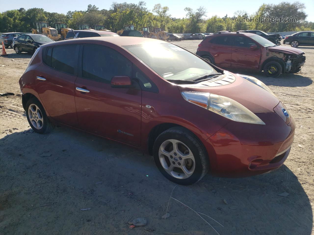 2011 Nissan Leaf Sv Red vin: JN1AZ0CP3BT007077