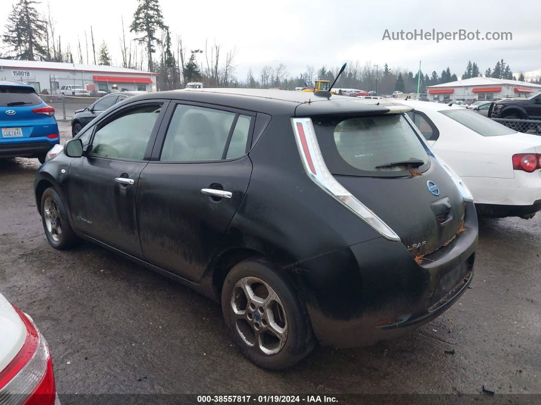 2011 Nissan Leaf Sl Black vin: JN1AZ0CP3BT008066