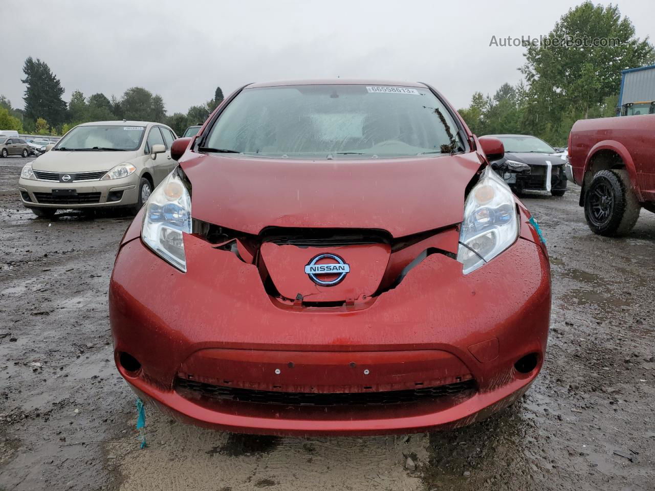 2011 Nissan Leaf Sv Бордовый vin: JN1AZ0CP3BT008178