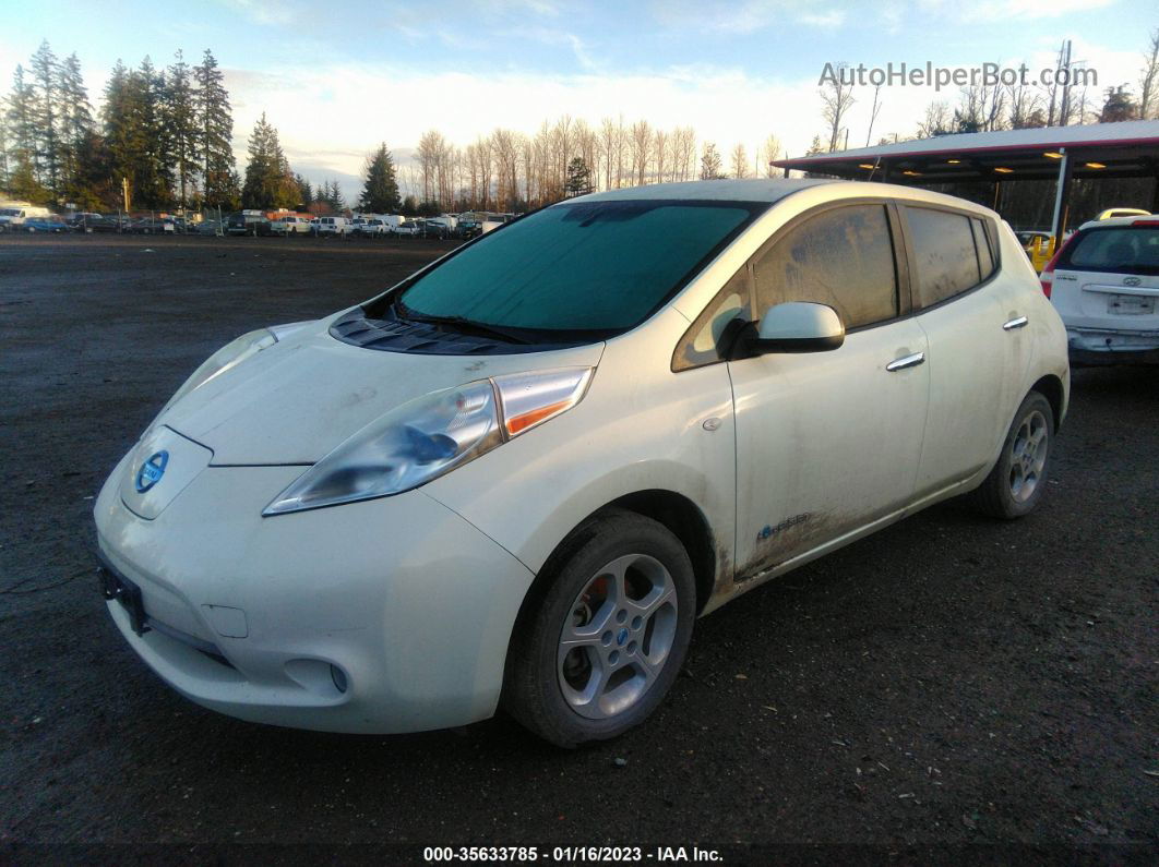 2011 Nissan Leaf Sl-e White vin: JN1AZ0CP3BT008293