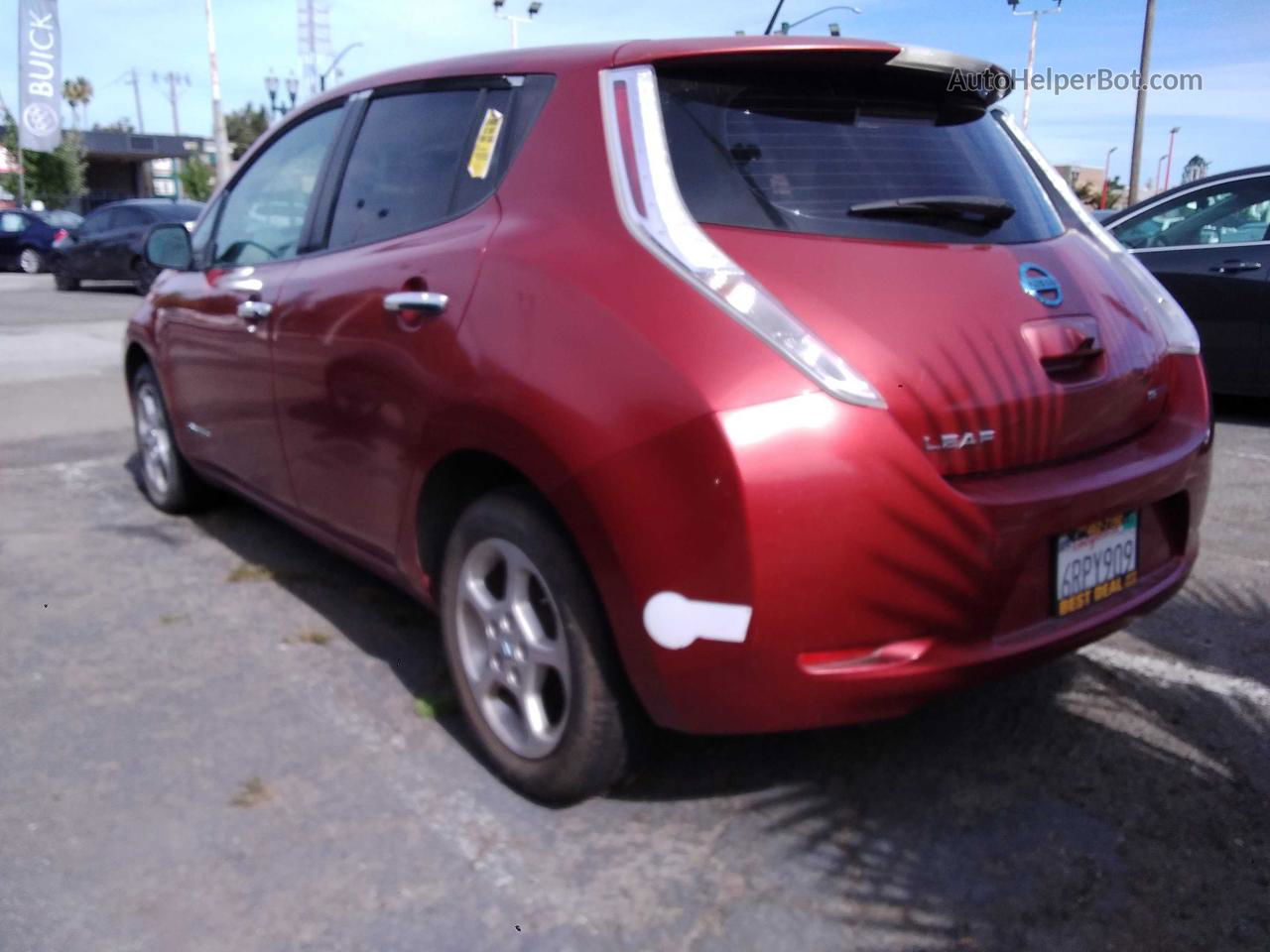 2011 Nissan Leaf Sv Red vin: JN1AZ0CP4BT000865