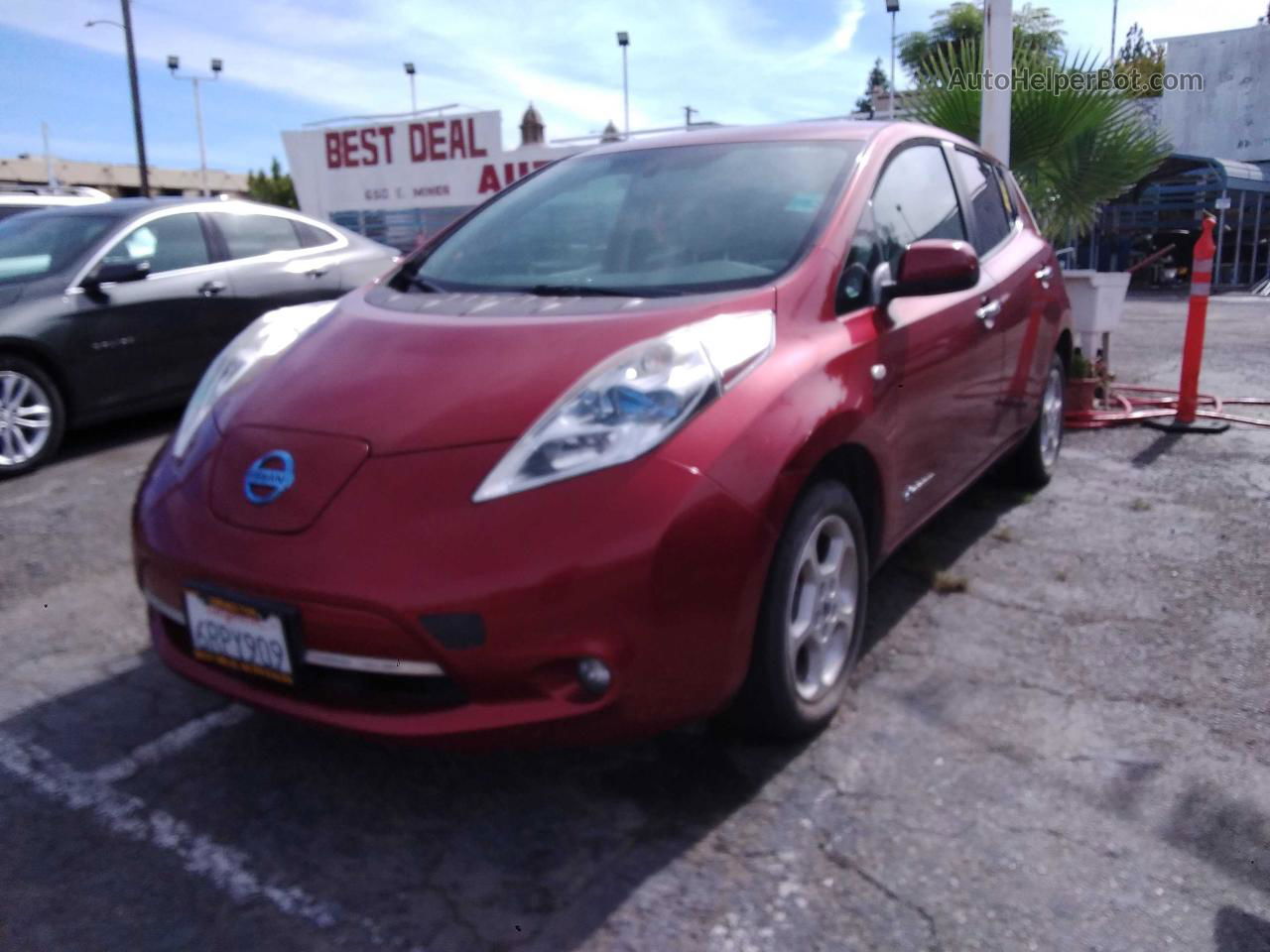 2011 Nissan Leaf Sv Red vin: JN1AZ0CP4BT000865