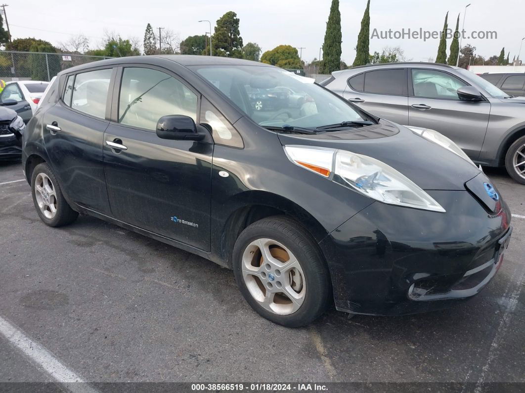 2011 Nissan Leaf Sl Black vin: JN1AZ0CP4BT004768