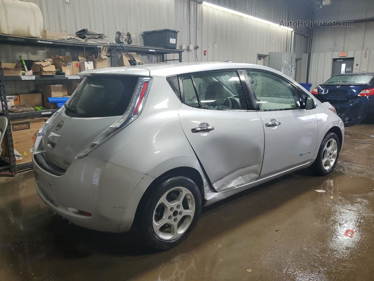 2011 Nissan Leaf Sv Silver vin: JN1AZ0CP4BT004821