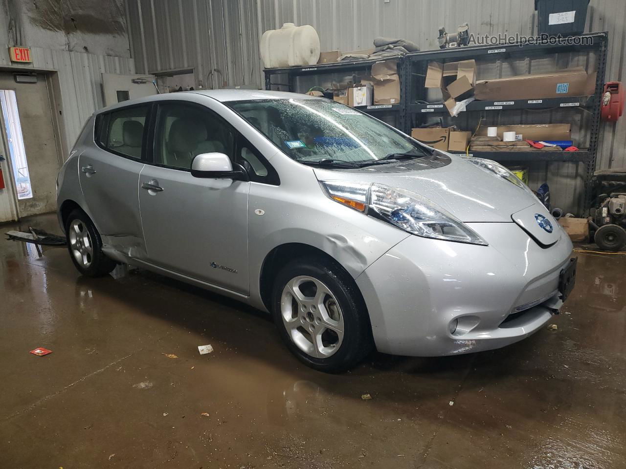 2011 Nissan Leaf Sv Silver vin: JN1AZ0CP4BT004821