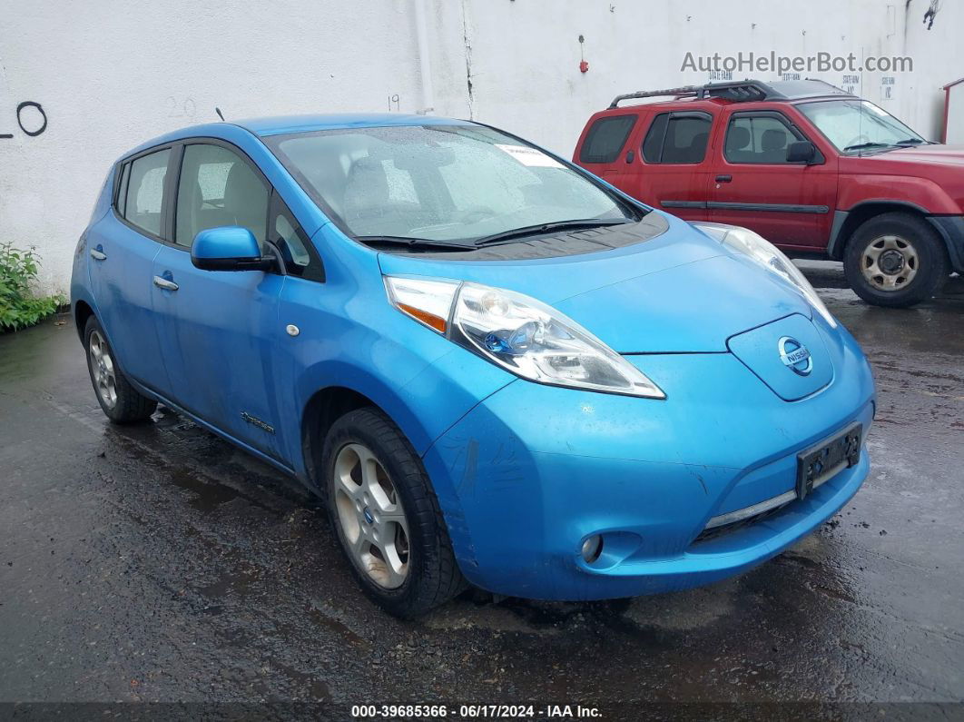 2011 Nissan Leaf Sl Light Blue vin: JN1AZ0CP4BT005323