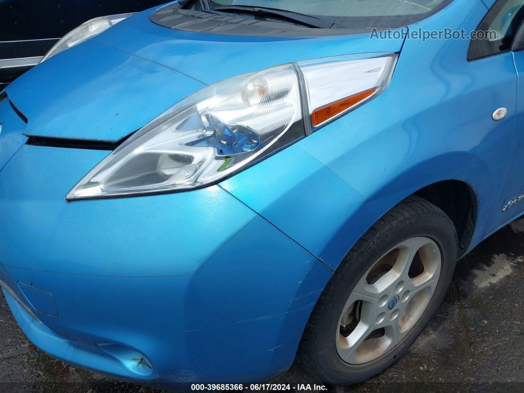 2011 Nissan Leaf Sl Light Blue vin: JN1AZ0CP4BT005323