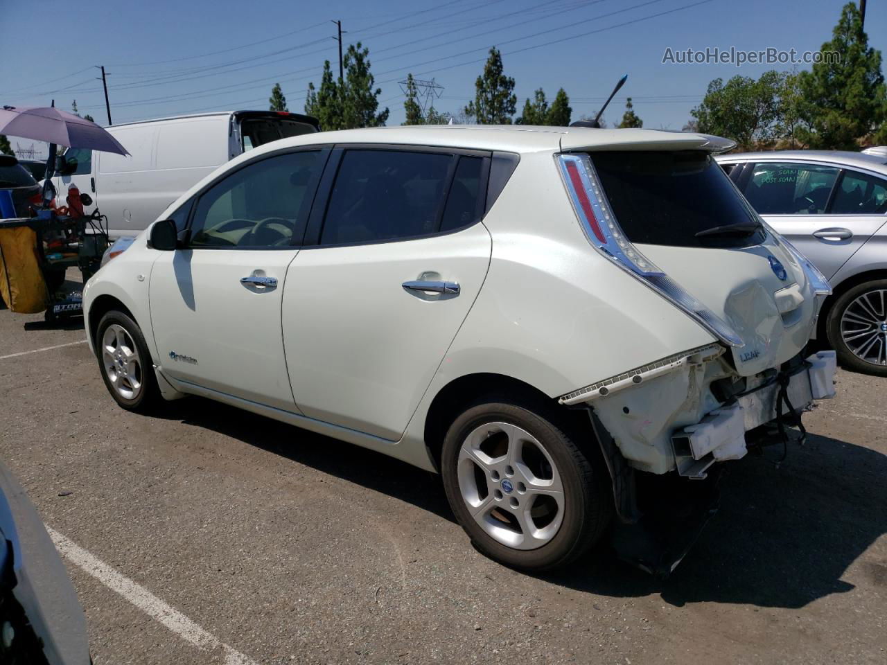 2011 Nissan Leaf Sv White vin: JN1AZ0CP4BT007525