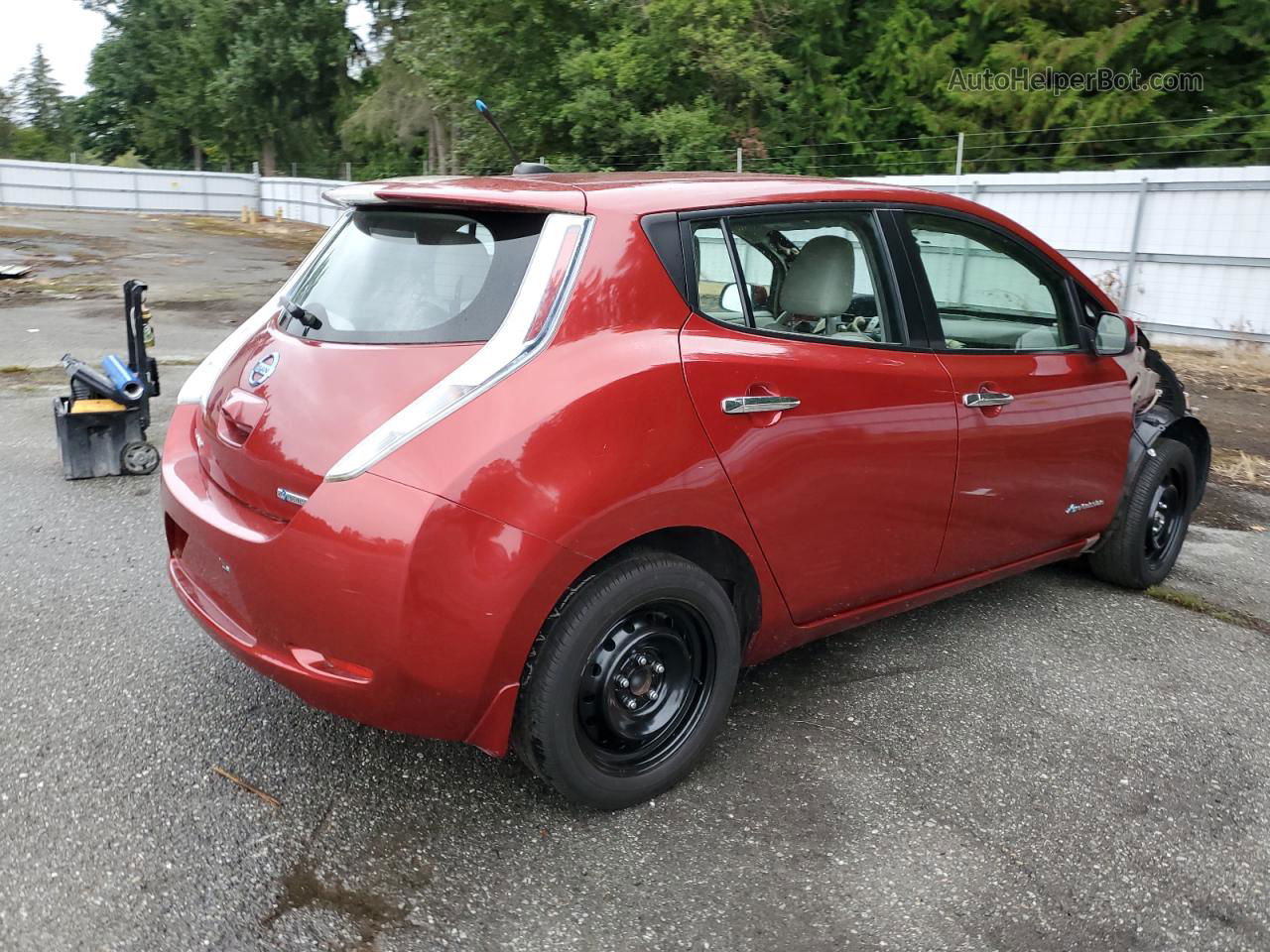 2011 Nissan Leaf Sv Red vin: JN1AZ0CP4BT008884